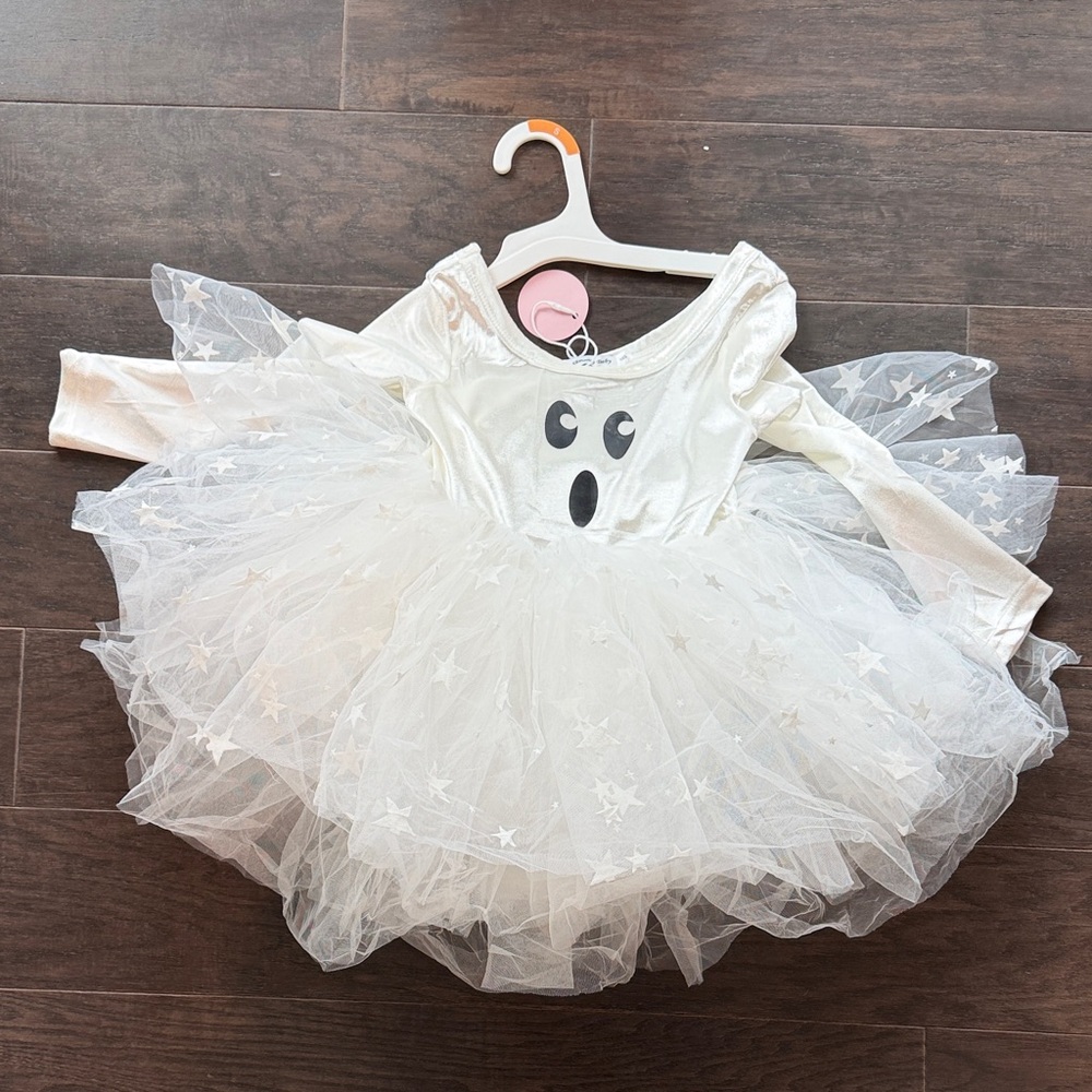 White Ghost Tutu Costume for Kids